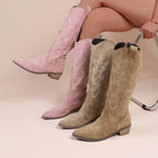 Suede Cowboy Boots