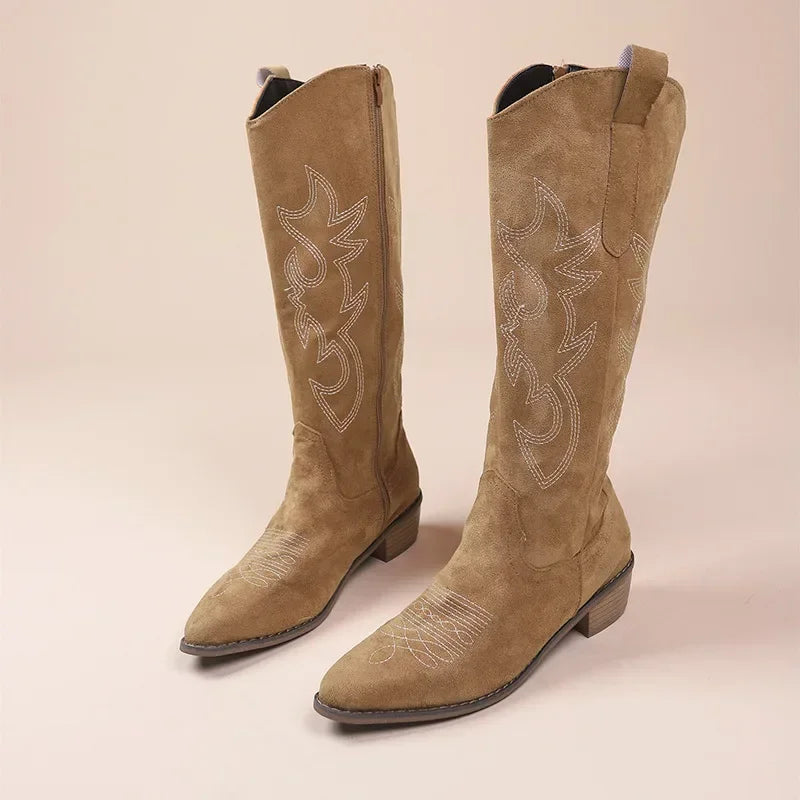 Suede Cowboy Boots