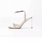 RHINESTONE CROSSOVER HEELS