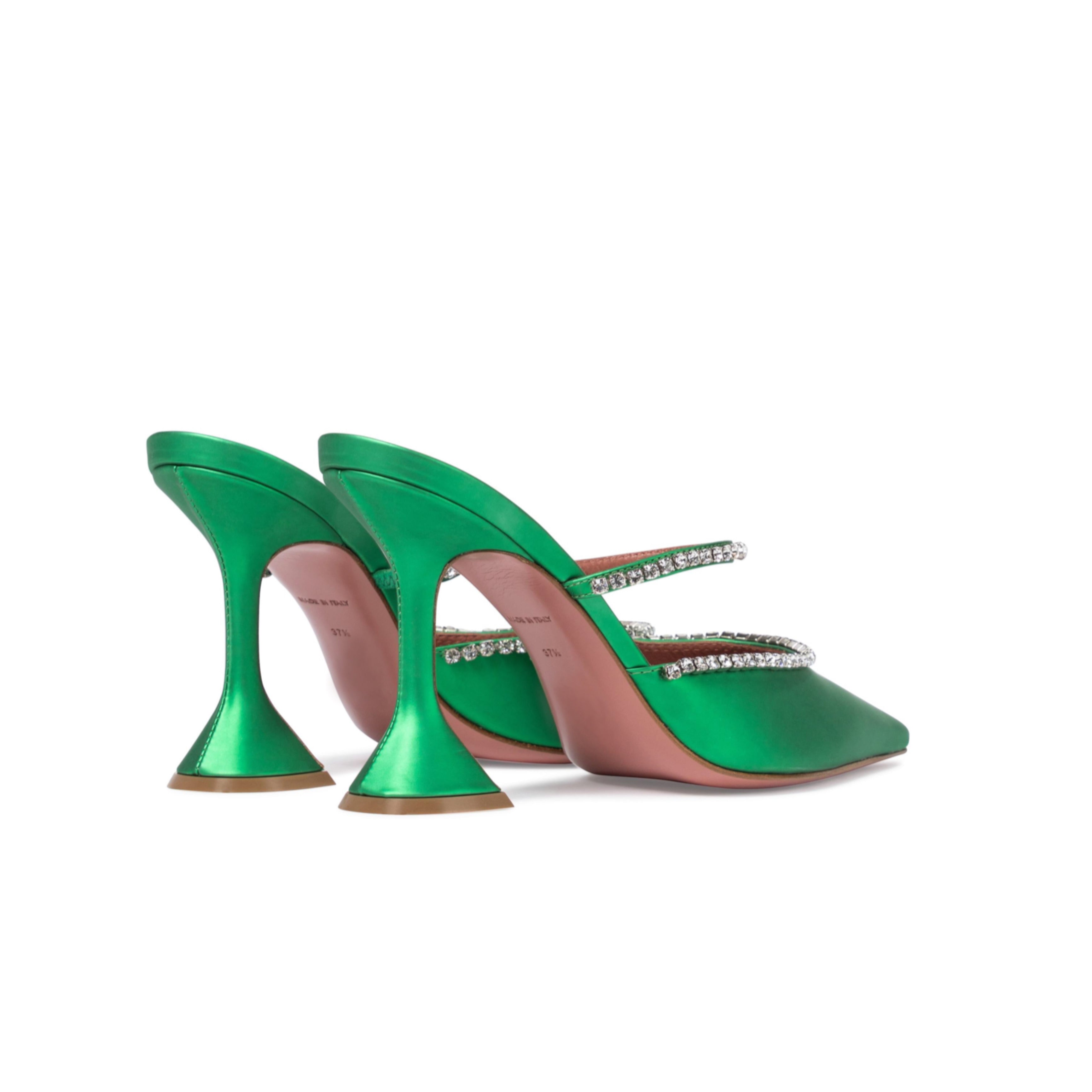 SATIN RHINESTONE SLINGBACKS
