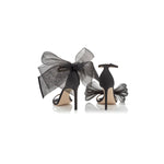Load image into Gallery viewer, LACE BOW OPEN TOE HEELS
