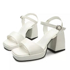STRAPPY OPEN-TOE PLATFORM HEELS