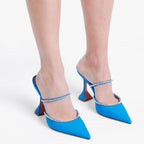 SATIN RHINESTONE SLINGBACKS