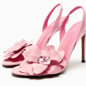 Pink Bloom Heels
