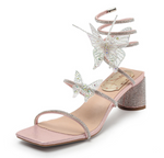 Load image into Gallery viewer, BUTTERFLY RHINESTONE HEELS
