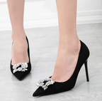 CRYSTAL BROOCH PUMPS