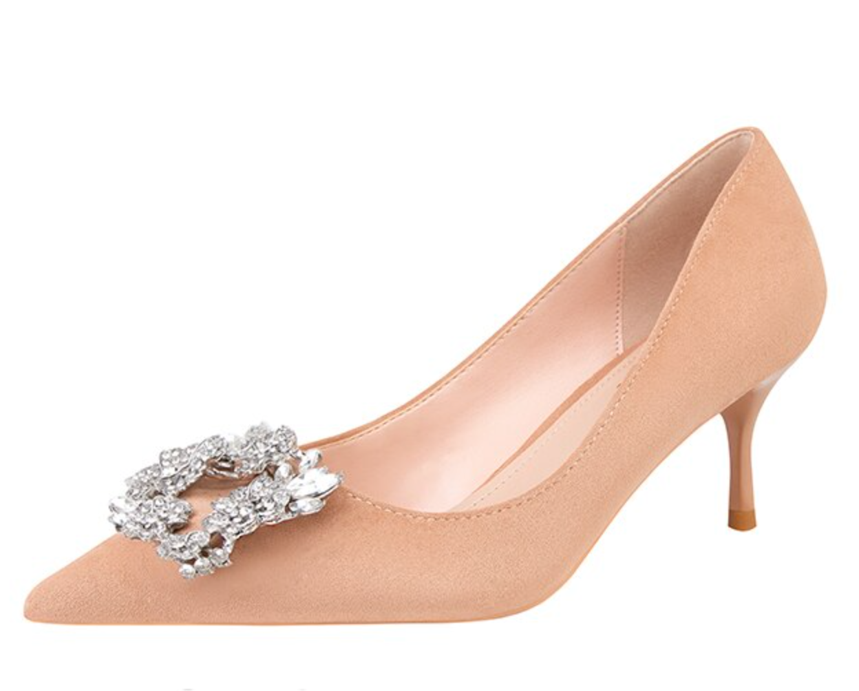 CRYSTAL BROOCH PUMPS