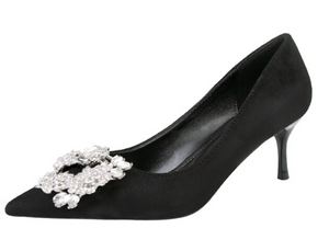 CRYSTAL BROOCH PUMPS