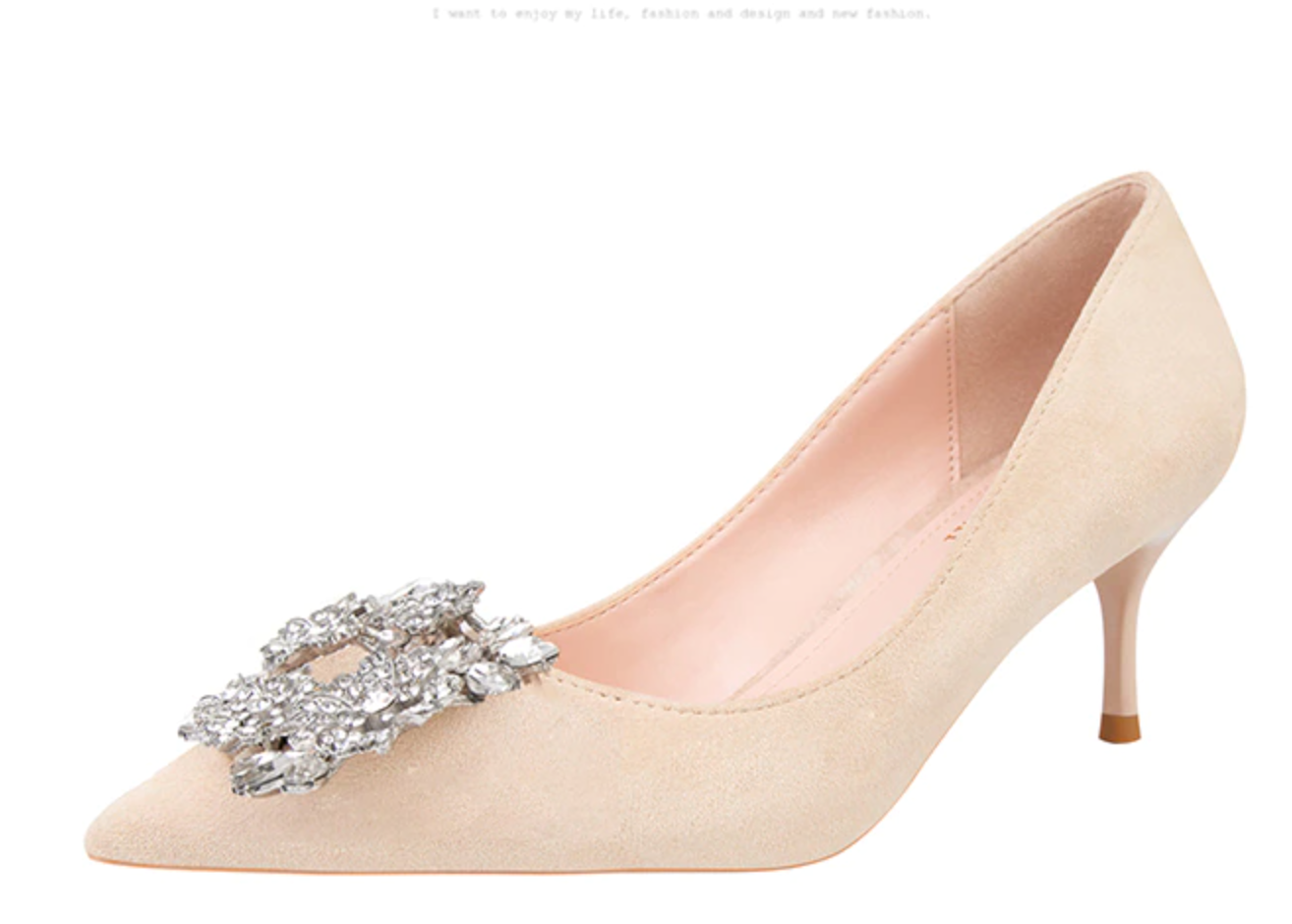 CRYSTAL BROOCH PUMPS