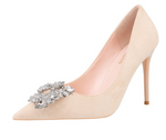 Load image into Gallery viewer, CRYSTAL BROOCH PUMPS
