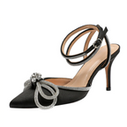 RHINESTONE BOW PUMPS