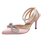 RHINESTONE BOW PUMPS