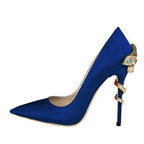 GOLD SNAKE VILLAIN PUMPS