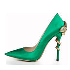 GOLD SNAKE VILLAIN PUMPS