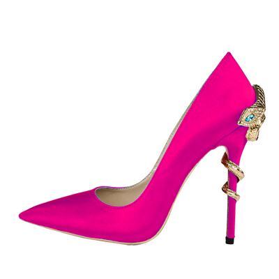 GOLD SNAKE VILLAIN PUMPS