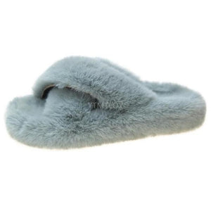 FAUX FUR CHUNKY SLIPPERS