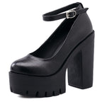 ANKLE STRAP PLATFORM PUMPS