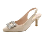 CRYSTAL BROOCH SLINGBACKS
