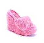 FUR OPEN-TOE PLATFORM SLIDES