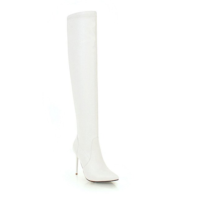 FAUX LEATHER OVER-THE-KNEE BOOTS
