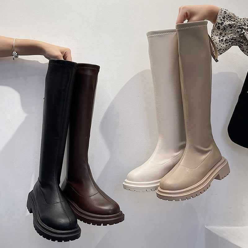 RAIN FAUX LEATHER BOOTS