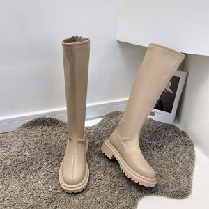 RAIN FAUX LEATHER BOOTS