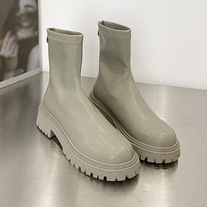 RAIN FAUX LEATHER BOOTS