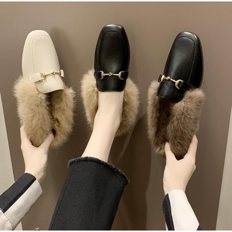 FAUX FUR MULES